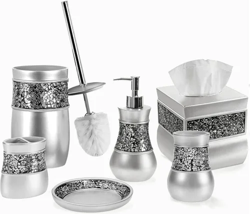 Miniatura 19 de Creative Scents juego de accesorios de lujo para baño, 4 piezas