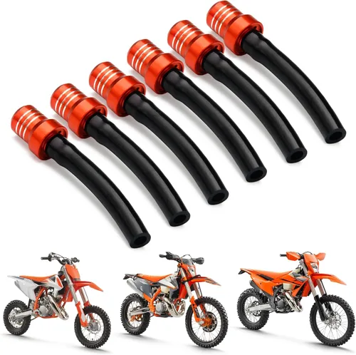 Miniatura 9 de AnXin Manguera de respiradero, tapa de tanque de combustible, tubo de ventilación CNC universal para ATV Quad CRF YZF RMZ KLX DRZ Dirt Pit Bike Seis