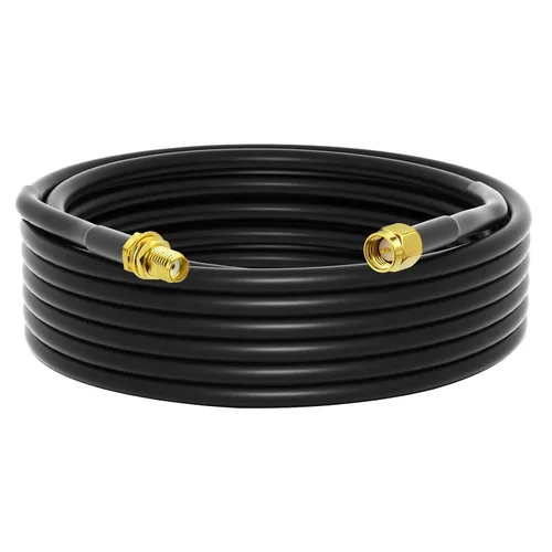 Miniatura 6 de onelinkmore Cable de extensión coaxial de baja pérdida de 10 pies RG58 SMA hembra a SMA macho Conector de cable coaxial RF y aplicaciones de radio