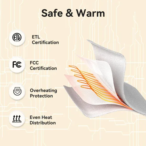 Miniatura 6 de Manta Eléctrica Tipo Throw, Manta de Calentamiento Rápido con Protección contra Sobrecalentamiento, Manta Térmica de Sherpa con 5 Niveles de Aqua
