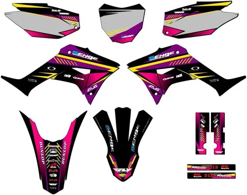 Miniatura 10 de Kit de base gráfica CRF 250 F Surge Black Senge 2019-2025 compatible con Honda