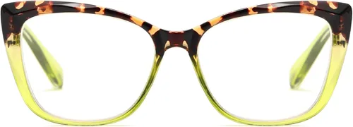 Miniatura 7 de Lentes de lectura de gran tamaño con diseño de ojo de gato para mujer, ligeros y grandes, lentes de moda para hombres, Paquete de 2 (negro+tortuga)