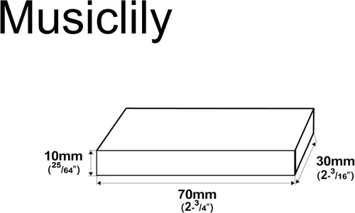 Miniatura 2 de Musiclily Pro 70x30x10mm Espuma de Altura para Pastillas Autoadhesiva de EVA para Pickup Jazzmaster, Negro (Juego de 10)
