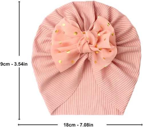 Miniatura 4 de 11 sombreros turbantes para bebé, turbante con lazo, sombrero de hospital infantil para niños pequeños de 0 a 4 años, Juego de 11 piezas