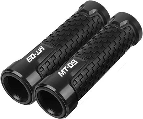 Para Yamaha MT-09 FZ-09 2014 2015 2016 MT09 FZ09 MT FZ 09 Accesorios de motocicleta Manillar Grips Mano extremos Cap (Color : A Negro)