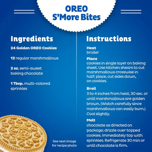 Miniatura 10 de OREO - Galletas de chocolate estilo sándwich doradas, tamaño fiesta, 24.16 onzas.