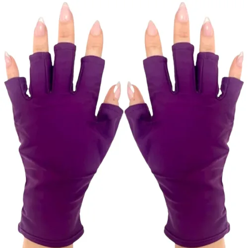Miniatura 80 de ManiGlovz - Guantes de uñas originales con protección UPF 50+ UV Guantes de manicura de gel y guantes anti UV sin dedos para mujeres Se pueden