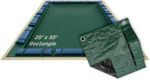 Miniatura 44 de Buffalo Blizzard Supreme Plus - Cubierta rectangular para piscina de invierno de 12 pies x 20 pies, color tostado/plateado, resistente para piscinas