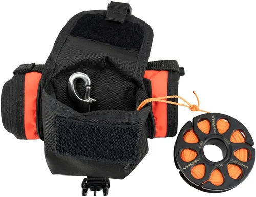 Miniatura 2 de AKONA Boya de marcador de superficie prémium para buceo, buceador de señales, buceo SMB y boya para superficie, carrete de 65 pies Naranja