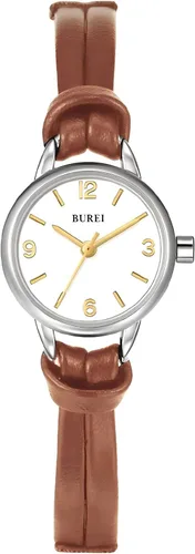 Miniatura 7 de BUREI Reloj de pulsera analógico de cuarzo para mujer, correa de cuero, reloj de pulsera Relogio Feminino, regalo para mujer