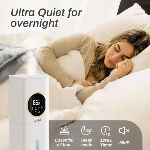 Miniatura 5 de Humidificador para habitación grande, humidificadores de 2.1 galones/8L para dormitorio y hogar con difusor de aceite esencial, humidificadores