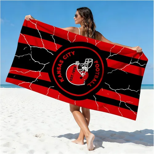 Miniatura 11 de Football Fan Thin Lightweight Microfiber Beach Towel Las Vegas City Themed Large Absorbent Oversized Towels Men Women Stuff Raiders Team Dad Husband