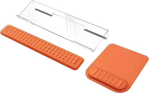 Miniatura 20 de MOSISO Soporte para Teclado de Computadora y Reposamuñecas para Teclado y Conjunto de Alfombrilla de Ratón, Conjunto de Reposamuñecas de Masaje