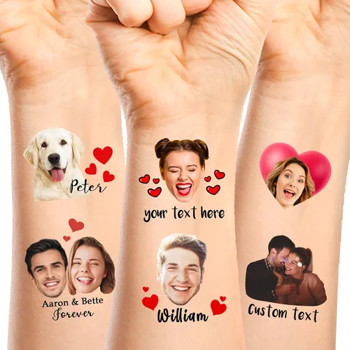 Miniatura 18 de Tatuajes temporales personalizados para fiestas, tatuajes divertidos de cerveza, regalo de cumpleaños para adultos, amigas, mujeres y hombres