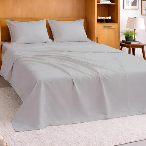 Miniatura 10 de Cottington Lane Sábanas marfil para colchón Murphy, juego de sábanas de 4 piezas premium 1800 de microfibra cepillada ultra suave tamaño individual