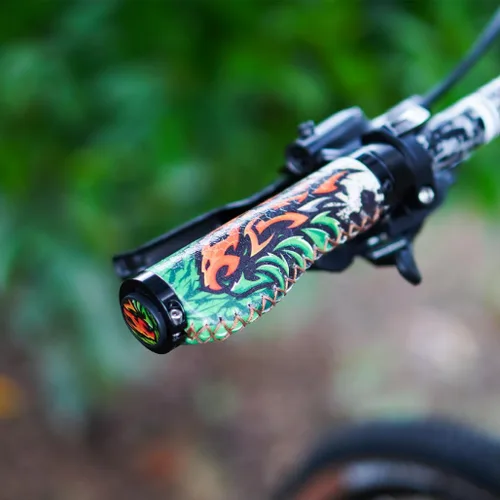 Miniatura 7 de CNC Agarres ergonómicos para manillar de bicicleta, agarres de silicona MTB para bicicleta de montaña/BMX.