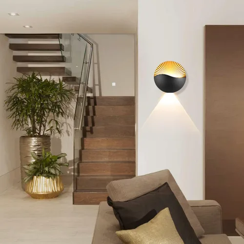 Miniatura 6 de XEYOU Aplique de pared moderno de 12 W, lámpara de pared LED impermeable IP65 de aluminio para interiores, montaje en pared, lámpara LED