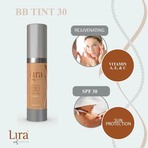Miniatura 4 de Lira Clinical BB - Crema BB teñida SPF 30 con PSC y vitaminas, cobertura completa, 0.7 onzas líquidas (BB Tint 30)