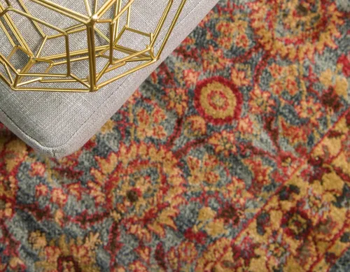 Miniatura 5 de Unique Loom - Alfombra de la colección Edinburgh - Monroe (2 x 6 pies 1 pulgada, pasillo, azul/marrón)
