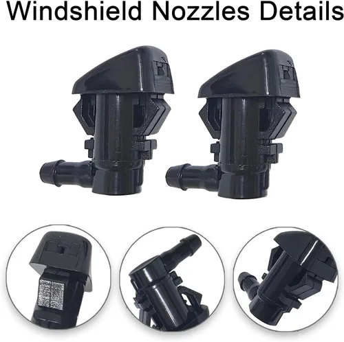 Miniatura 2 de Kit de boquillas para limpiaparabrisas delantero compatible con Dodge Durango 2011-2023, Jeep Grand Cherokee 11-23, Dodge Grand Caravan 11-14