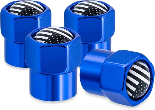 Miniatura 30 de 4 piezas de tapas de válvula de rueda con estilo púas, resistentes a la corrosión, universales de aleación de aluminio a prueba de polvo para Spiked