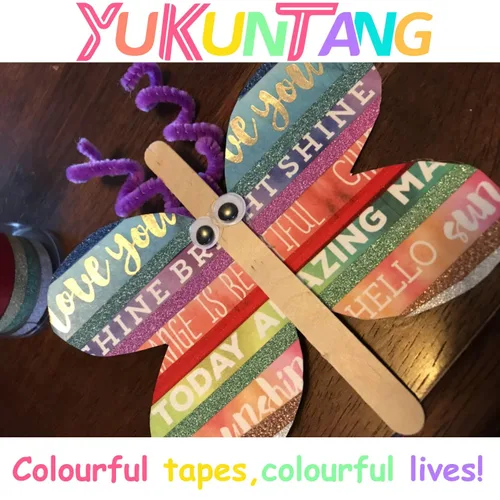Miniatura 3 de YUKUNTANG Juego de cinta Washi con purpurina, 12 rollos, 15 mm x 61 metros, cinta adhesiva decorativa brillante de papel metalizado