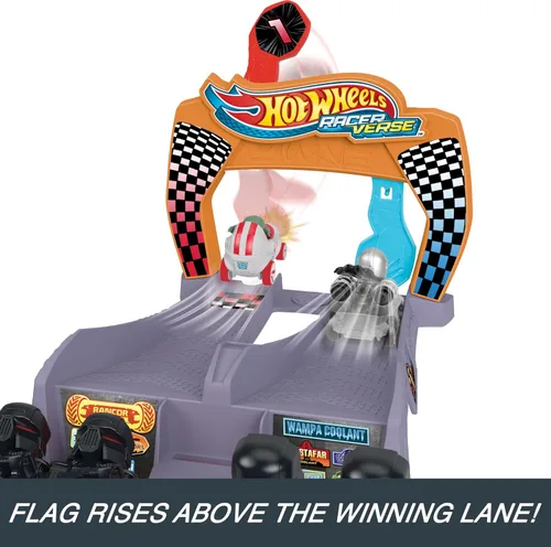 Miniatura 5 de Hot Wheels Star Wars RacerVerse - Juego de pistas de autos de juguete y 2 corredores fundidos a presión, Grogu's Great Race, U44Inspirado en Star