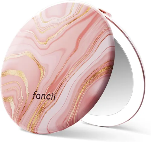 Miniatura 22 de Fancii Taylor espejo de maquillaje de viaje con luz LED, recargable, aumento 10x/1x, sistema de iluminación Tru-Glow, XL grande de 5 pulgadas