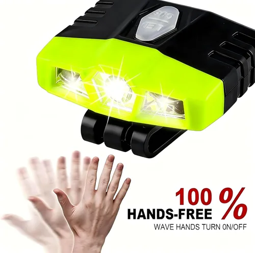 Miniatura 5 de LHOTSE Mini Luz LED Cree Ultra Brillante de Manos Libres con Clip para Gorra - Linterna de Sombrero Recargable Impermeable Luz Frontal Portátil