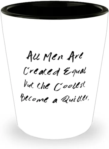 Nuevo vaso de chupito, todos los hombres son creados iguales pero el, regalos inspiradores para compañeros de trabajo de colegas, regalos de