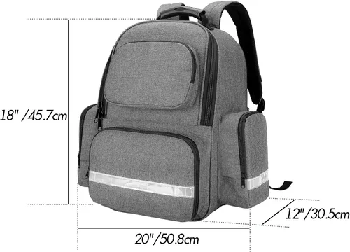 Miniatura 7 de Trunab Bolsa de primeros auxilios para trauma, mochila vacía, kits de emergencia médica, paquete de bolsa de salto para emergencias médicas, EMS