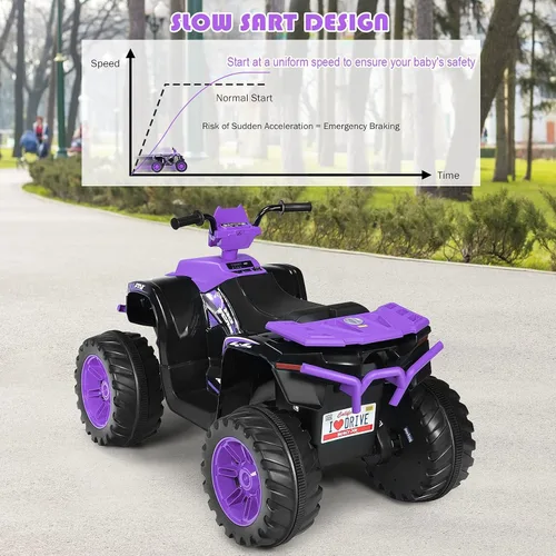Miniatura 6 de OLAKIDS Vehículo eléctrico de 12 V para niños, vehículo eléctrico de 4 ruedas para niños pequeños, auto de juguete motorizado a batería para niños