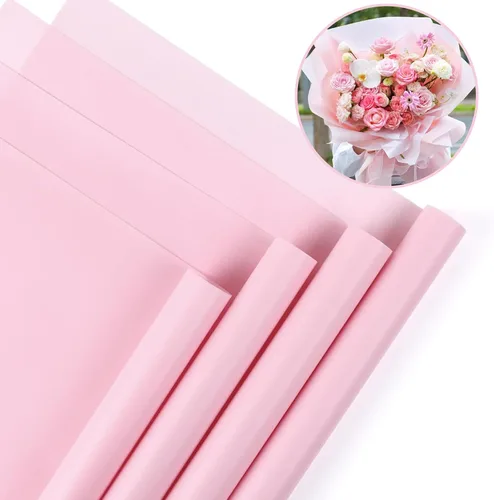 Miniatura 10 de VOWOVOSDAY 20 piezas de papel de regalo de flores, papel de regalo impermeable de 23 x 23 pulgadas, utilizado para manualidades, día de San 1 blanco