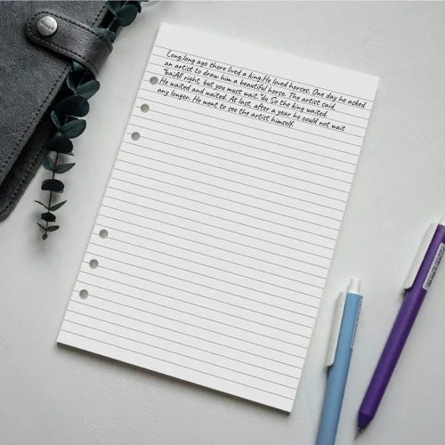 Miniatura 5 de Papel rayado A5, recambios para planificador Filofax, organizador, carpetas, perforado de 6 agujeros, 100 hojas/200 páginas, 100 g/m², blanco, 5.8 x