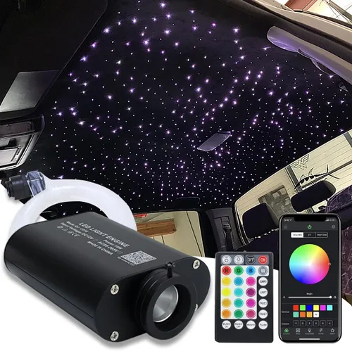 Miniatura 14 de AMKI Luces de fibra óptica de 16 W, kit de luz de techo Starlight con aplicación/control remoto, modo activado por sonido para decoración