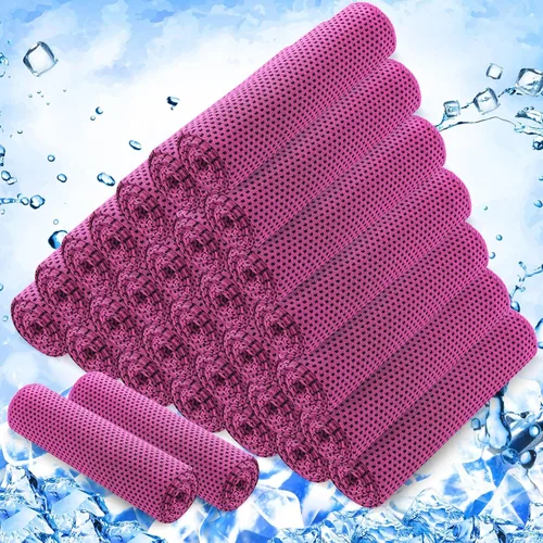 Miniatura 17 de Hosuly Paquete de 30 Toallas Refrescantes, 40"x12" Hielo Transpirables Suaves Frías Paño de Sudor Microfibra Paños de Entrenamiento para Gimnasio