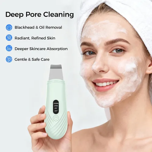 Miniatura 2 de Espátula Limpiadora de Piel Facial, Herramienta Removedora de Puntos Negros para Limpieza Profunda Facial, Espátula Facial Limpiadora de Poros con 4