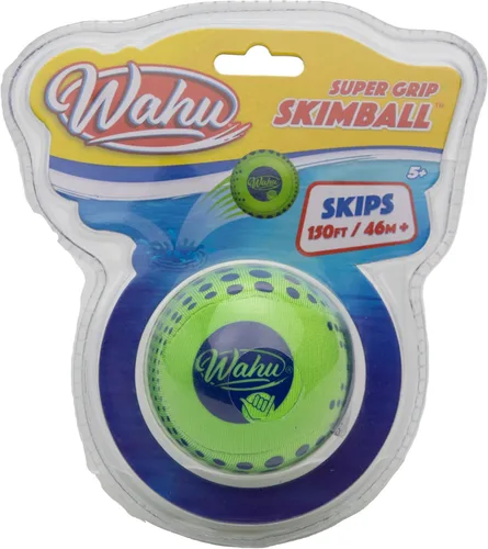 Wahu Super Grip - Juguete de piscina 100% impermeable, pelota de salto de agua para piscina y playa, salta más de 150 pies en el agua, verde