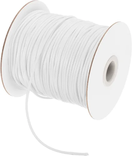 Miniatura 64 de MECCANIXITY Cordón encerado de poliéster encerado de 0.020 in, cuerda de cera de 175 yardas para hacer pulseras, collares, cuentas, joyería y Negro