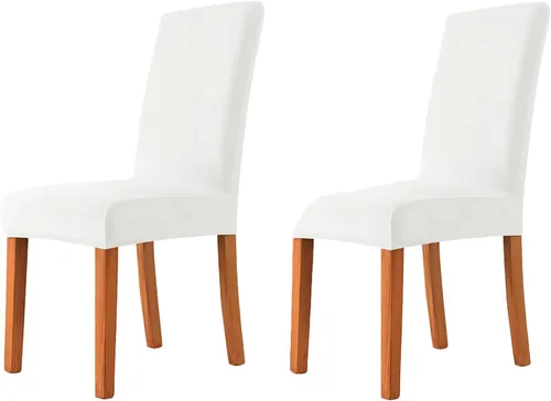 Miniatura 41 de Velvet Chair Covers Beige Gray, Stretch Dining Room Chair Covers 2 Pack, Super Fit Dining Chairs Slipcovers Spandex Washable Kitchen Parson Chair