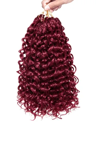 Miniatura 26 de QRHSUKA - Mechones rizados con ganchillo GoGo, cabello ondulado con ganchillo de agua para mujeres, sintético gris, trenzado bohemio, trenza de onda