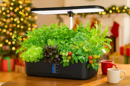 Miniatura 7 de Sistema de cultivo hidropónico, jardín de hierbas interior, 12 cápsulas Sistema de cultivo hidropónico, kit de jardín de hierbas sistema