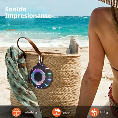 Miniatura 6 de HEYSONG Altavoz Bluetooth impermeable para ducha, duradero y portátil con sonido claro, ideal para ducha, piscina, playa y kayak, gran regalo