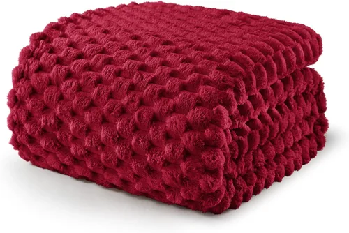 Miniatura 41 de Exclusivo Mezcla - Manta de vellón extragrande, 50 x 70 pulgadas, elegante, tela jacquard suave, mullida, acogedora y ligera, para invierno