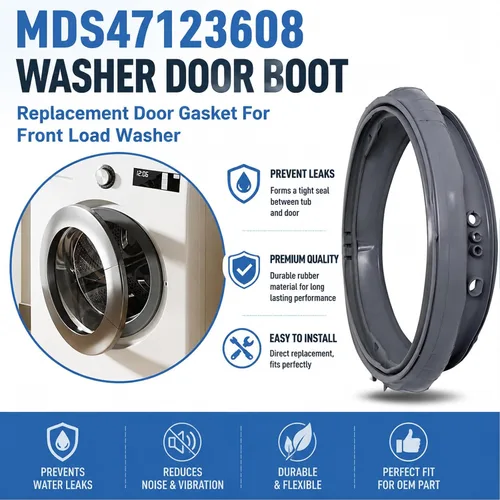 Miniatura 3 de Junta de arranque de puerta de lavadora MDS47123608 WM8100HVA mejorada, sello de junta de puerta de lavadora compatible con LG/Kenmore