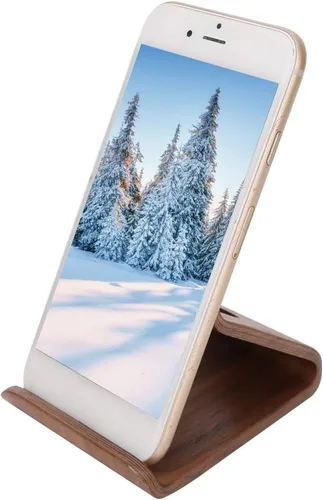 Miniatura 9 de Rodipu Soporte de madera para teléfono - Soporte para teléfono celular y tableta (nogal)