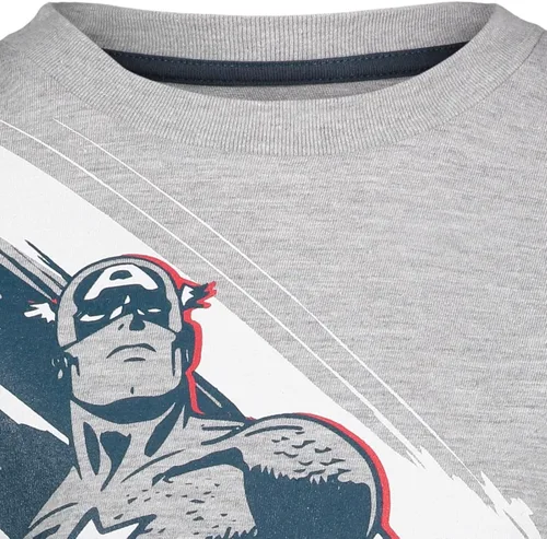 Miniatura 4 de Marvel Avengers Spider-Man Iron Man Capitán América Hulk Black Panther Miles - Paquete de 2 camisetas de manga larga para niños pequeños y grandes