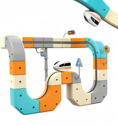 Juego de tren eléctrico 3D para niños, pista de carreras de gravedad mágica con aprendizaje STEM, cubos y bloques flexibles, juguete para niños