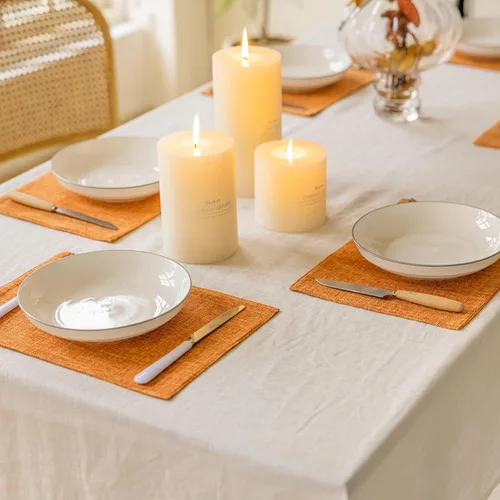 Miniatura 17 de Juego de 6 manteles individuales resistentes al calor para mesa de comedor y cocina de Home Brilliant, manteles individuales para mesa de comedor