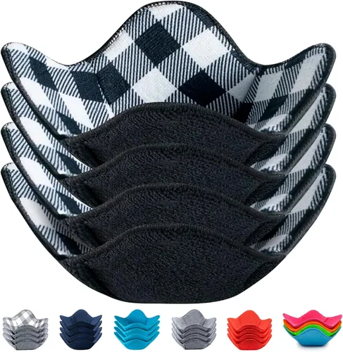 Aticca Juego de 4 almohadillas calientes para tazas de caldo para microondas y platos calientes, multiusos, a prueba de calor Negro